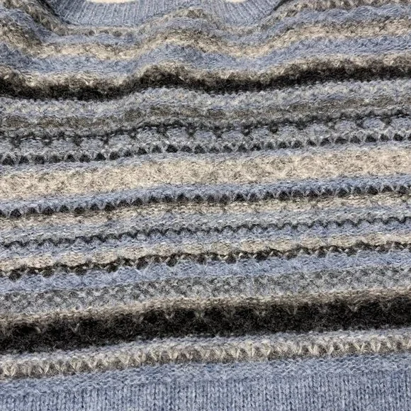 Frost Women's Vintage Wool Button Front Cardigan, Silver Buttons, Blue Gray, S - Picture 5 of 6